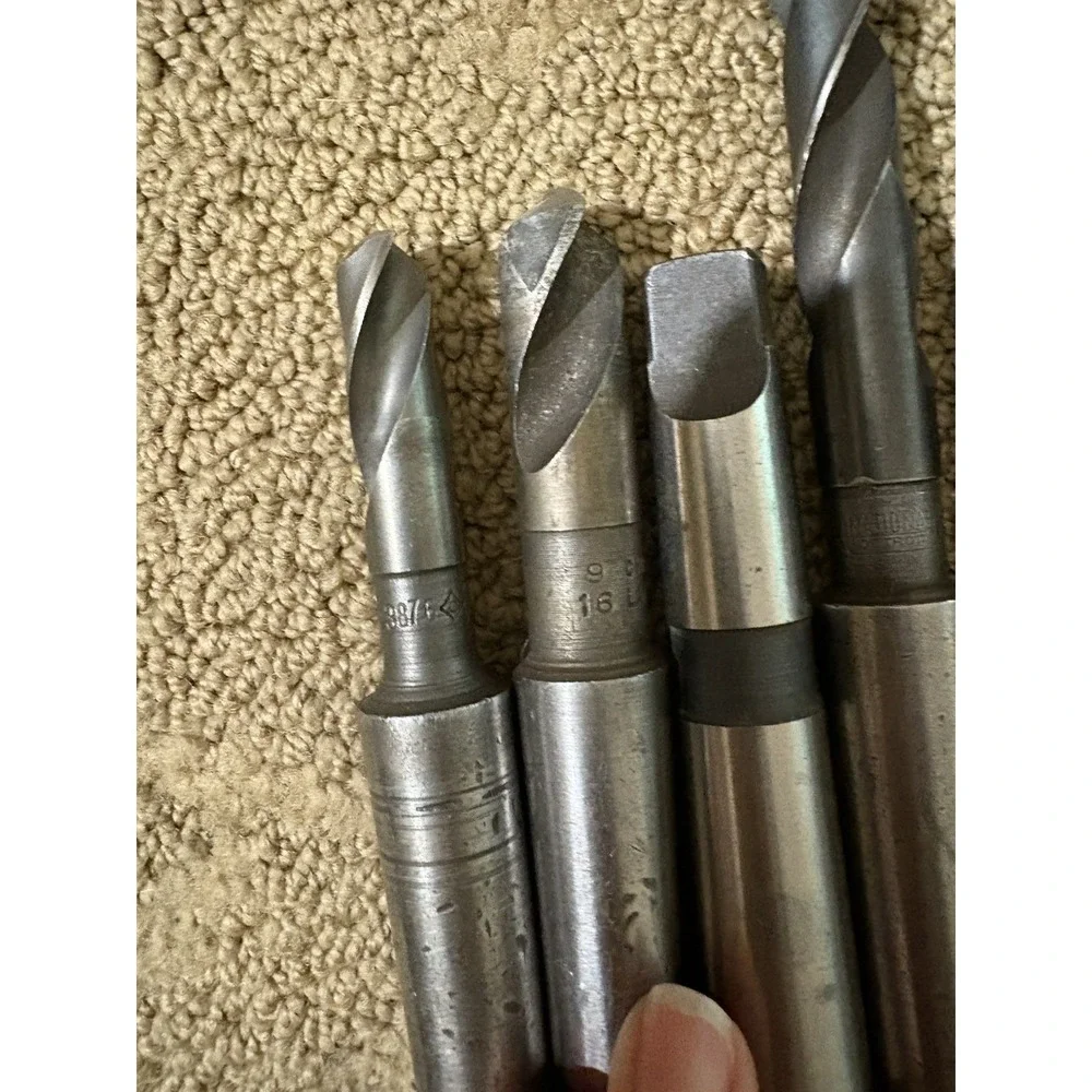 Lot Of 15 Drill Point Bits Morse Tapper Drill Bits 9/16 1/4 And More See Picture